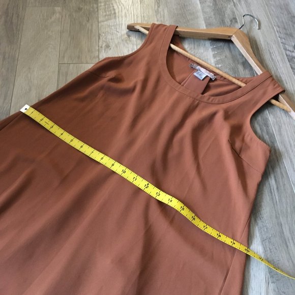 NWOT Flowy Boho Chestnut Brown High Low Dress - Picture 12 of 16